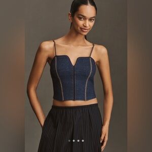 Anthropologie Crop Corset Sweater Tank, NWT